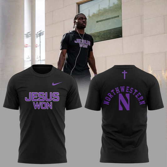 Northwestern Football JESUS WON 2025 Combo Tshirt | SR57 Moonbestprint