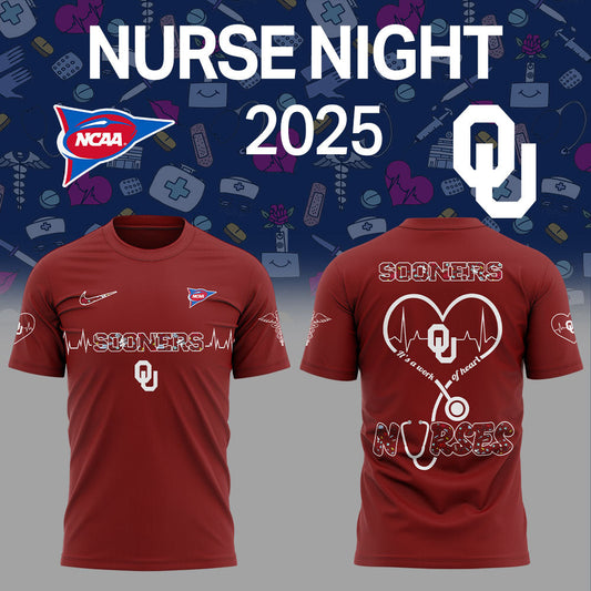 Oklahoma Soners Football NURSES NIGHT 2025 Shirt Moonbestprint
