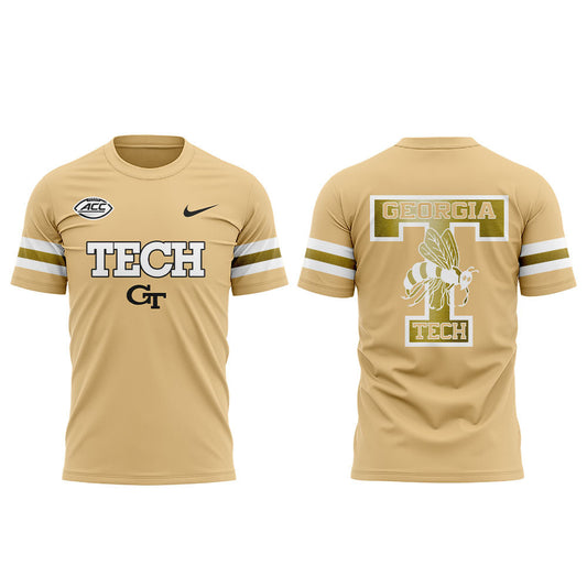 Georgia Tech Football Sting Em Gold Uniform 2025 Combo TShirt | RD70 Moonbestprint