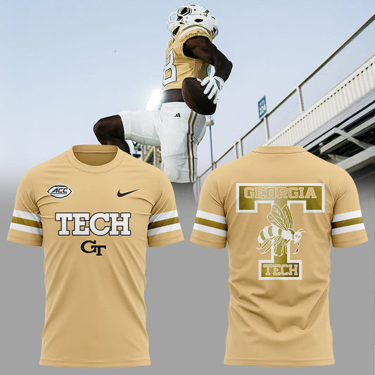 Georgia Tech Football Sting Em Gold Uniform 2025 Combo TShirt | RD70 Moonbestprint