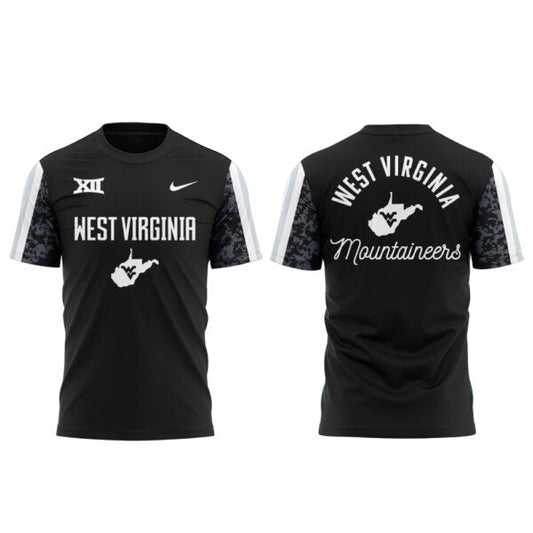 West Virginia Football Charcoal Black Suit 2025 Combo Shirt | TN12 Moonbestprint
