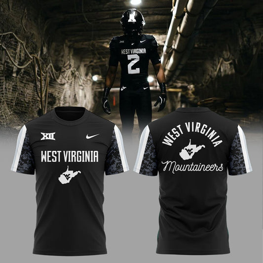 West Virginia Football Charcoal Black Suit 2025 Combo Shirt | TN12 Moonbestprint