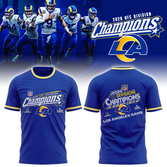 Los Angeles Rams 2026 NFC Division Champions Blue Shirt | UD99 Moonbestprint