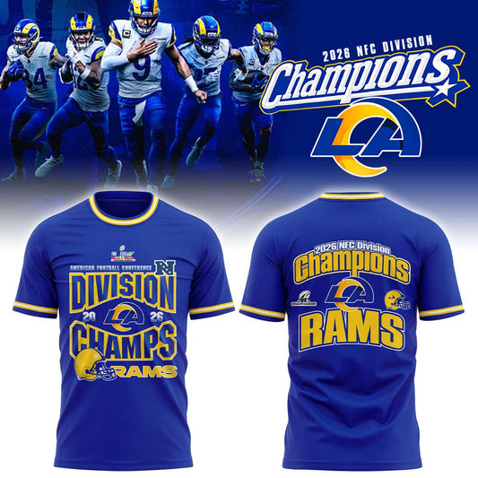 Los Angeles Rams 2026 NFC Division Champions Blue Shirt V2 | LF34 Moonbestprint