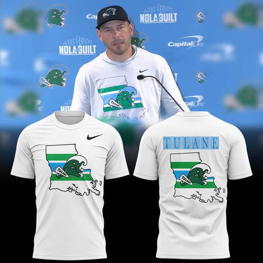 Tulane Green Wave Shirt - Football x Jon Sumrall Coach Combo T-Shirt Moonbestprint