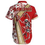 Dabbing Skeleton San Francisco 49ers Hawaiian Shirt - Moonbestprint