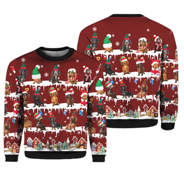 Dachshund Lover Ugly Christmas Sweater - Moonbestprint