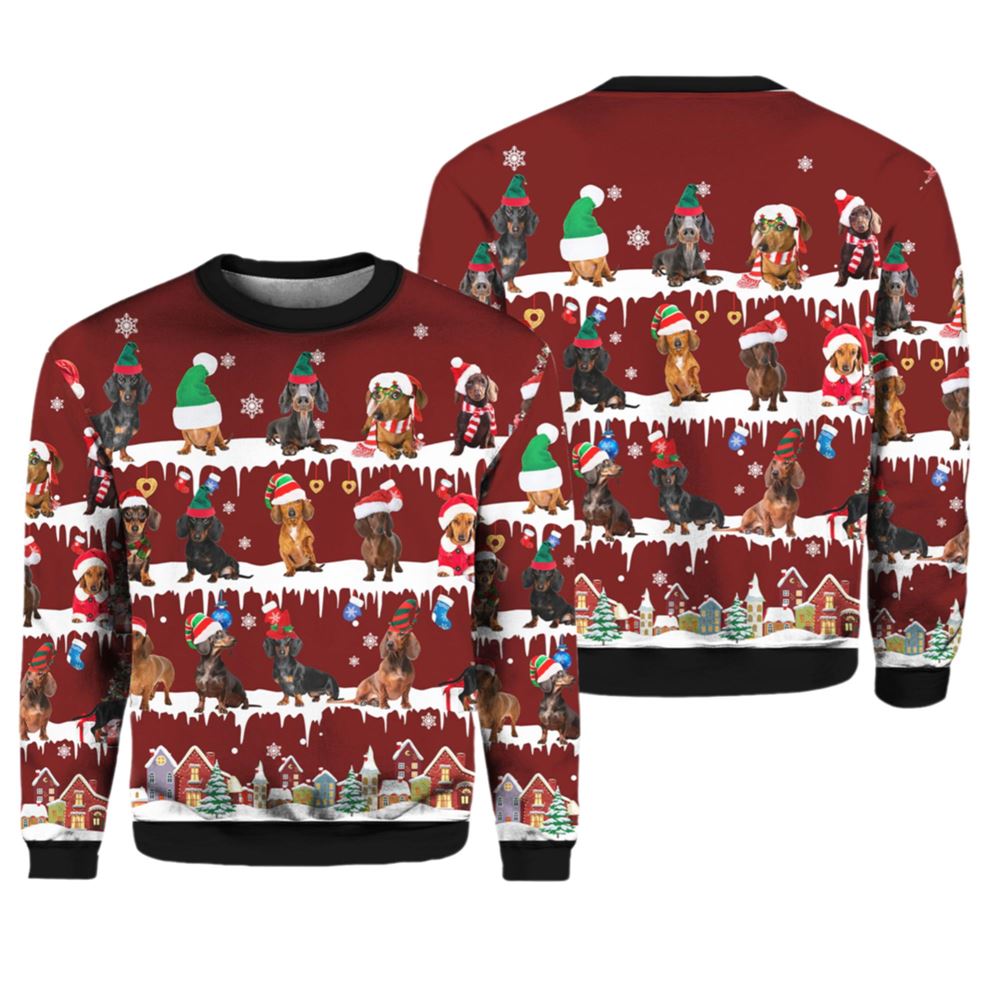 Dachshund Lover Ugly Christmas Sweater - Moonbestprint