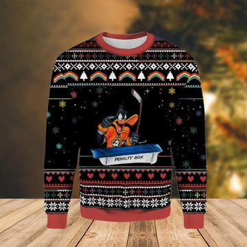 Daffy Duck Anaheim Ducks Ugly Christmas Sweater, NHL Christmas Sweater Moonbestprint