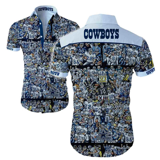 Dallas Cowboys All Legends Player Hawaiian Shirt - Moonbestprint