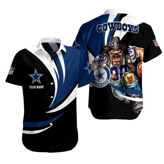 Dallas Cowboys Battle Ready With Mascot Hawaiian Shirt - Moonbestprint