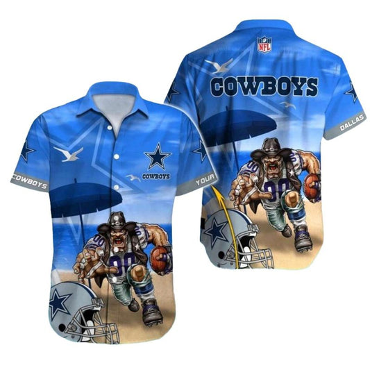Dallas Cowboys Beachfront Battle Rugged Player Hawaiian Shirt - Moonbestprint