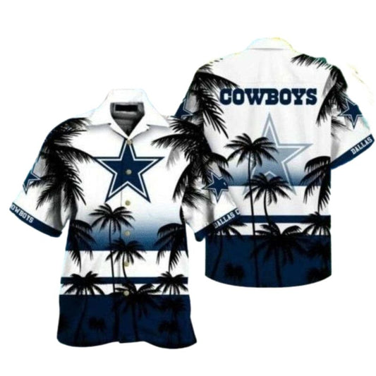 Dallas Cowboys Beachfront Blitz White Hawaiian Shirt - Moonbestprint