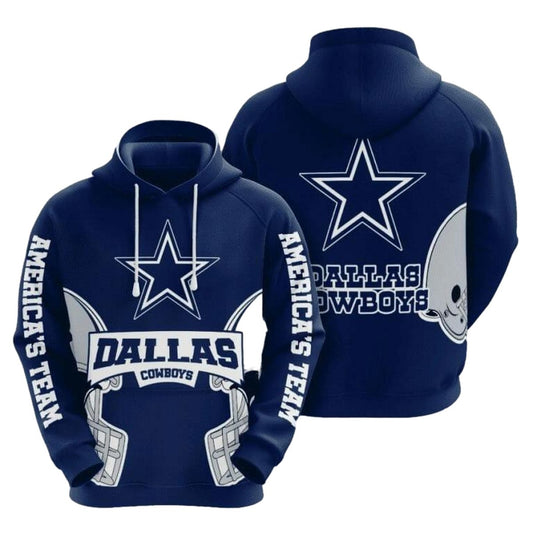 Dallas Cowboys Big Logo AOP Hoodie - Moonbestprint