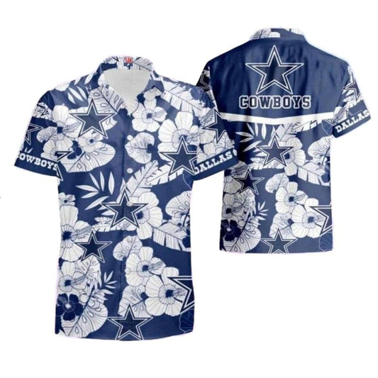 Dallas Cowboys Blossom Night Tropical Hawaiian Shirt - Moonbestprint