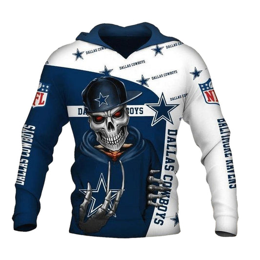 Dallas Cowboys Cute Death Gift For Men AOP Hoodie - Moonbestprint