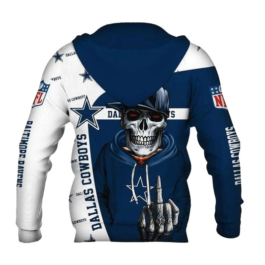 Dallas Cowboys Cute Death Gift For Men AOP Hoodie - Moonbestprint
