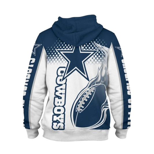 Dallas Cowboys Cute Flame Balls Graphic Gift For Men AOP Hoodie - Moonbestprint