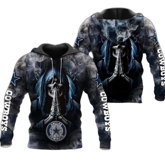 Dallas Cowboys Death Smoke Graphic AOP Hoodie - Moonbestprint