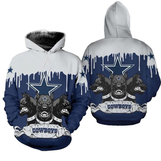 Dallas Cowboys Demon Dog Graphic Gift For Fans AOP Hoodie - Moonbestprint