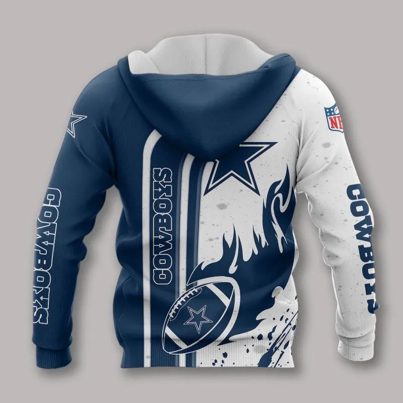 Dallas Cowboys Fire Ball All Over Print Hoodie 1, NFL Hoodie Moonbestprint