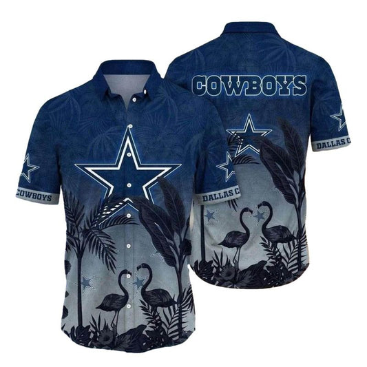 Dallas Cowboys Flamingo Sunset Tropical Hawaiian Shirt - Moonbestprint