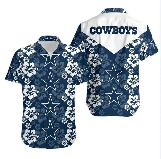 Dallas Cowboys Flowers Hawaii Shirt Summer Collection, NFL Hawaiian Shirt Moonbestprint
