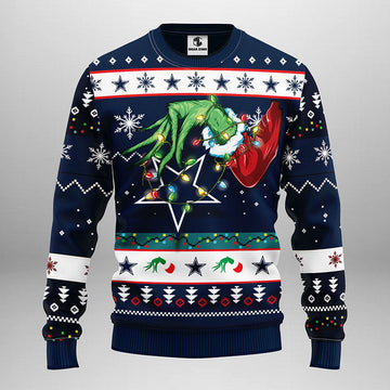 Dallas Cowboys Grinch Ugly Christmas Sweater, Grinch Xmas Sweater Moonbestprint