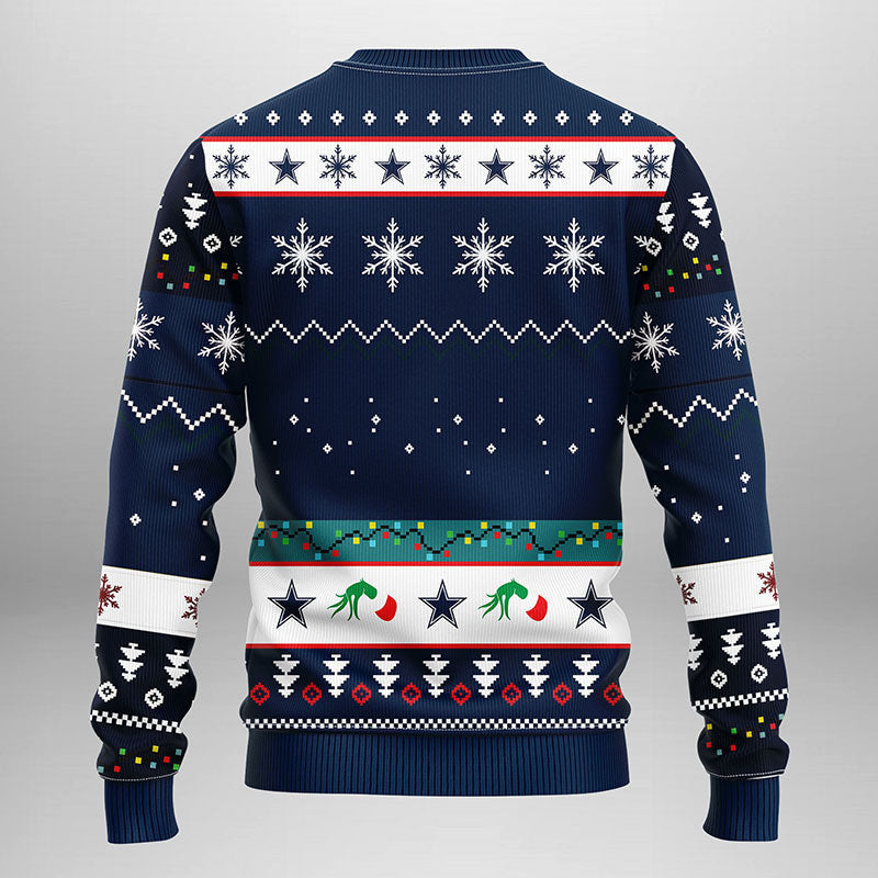 Dallas Cowboys Grinch Ugly Christmas Sweater, Grinch Xmas Sweater Moonbestprint