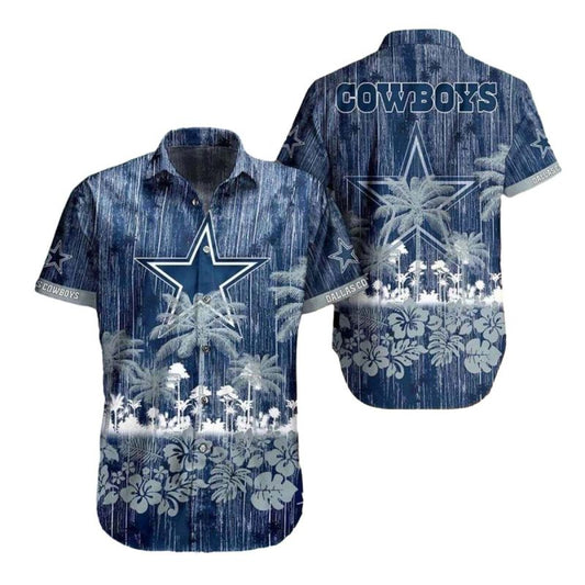 Dallas Cowboys Grunge Vintage Beach Vibes Hawaiian Shirt - Moonbestprint