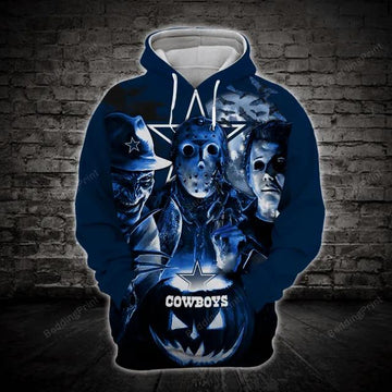 Dallas Cowboys Halloween Movie 3D Hoodie, NFL Hoodie Moonbestprint