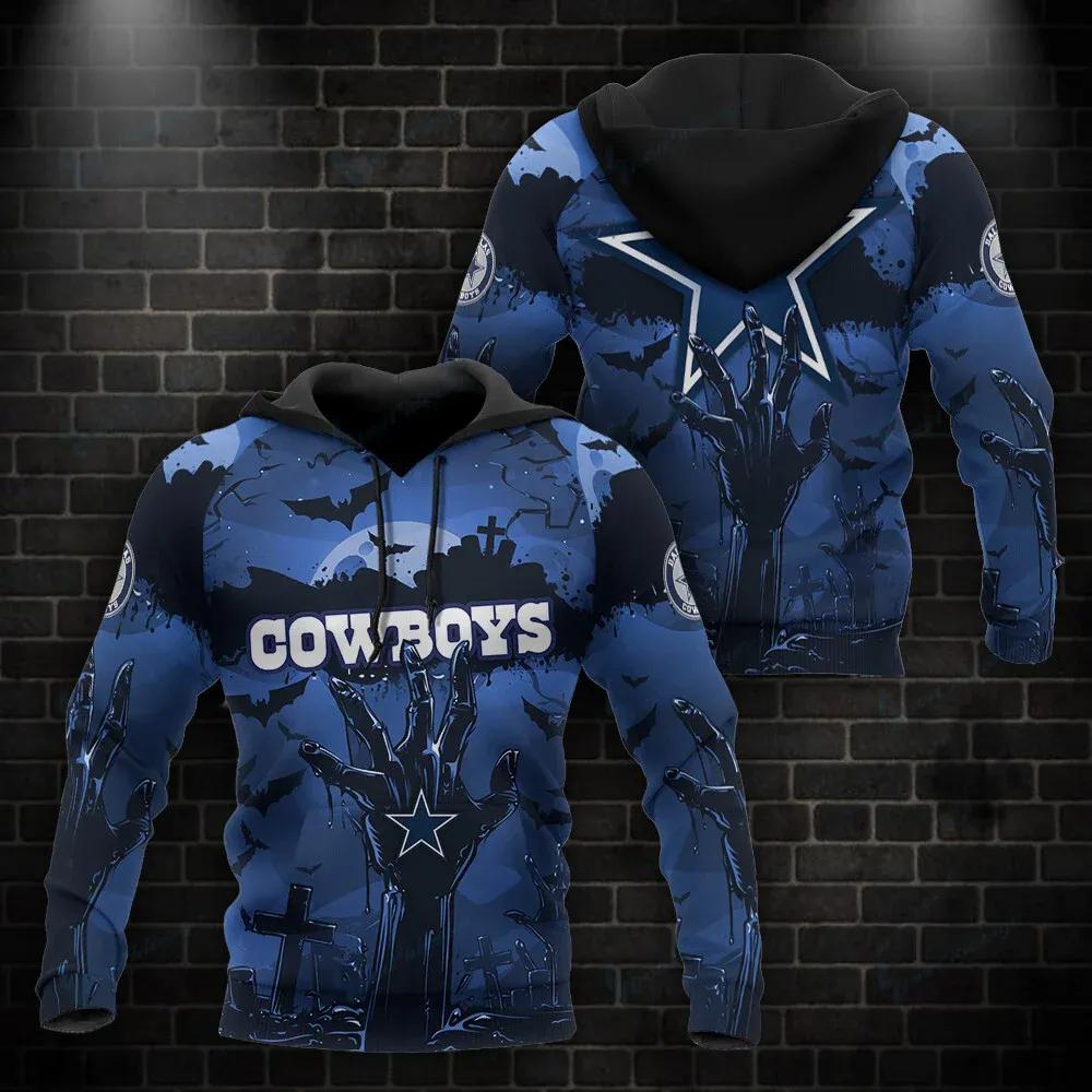 Dallas Cowboys Halloween NFL 3D Hoodie, NFL Hoodie Moonbestprint