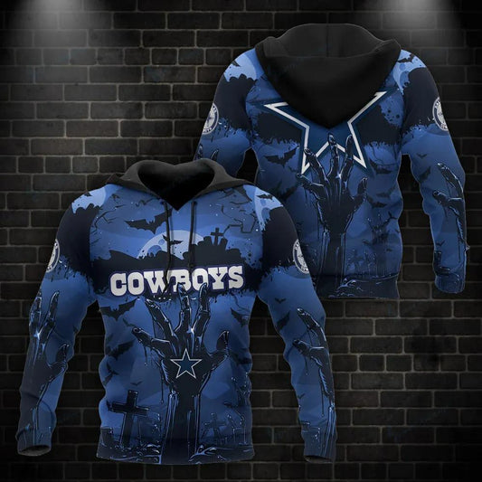 Dallas Cowboys Halloween NFL 3D Hoodie, NFL Hoodie Moonbestprint