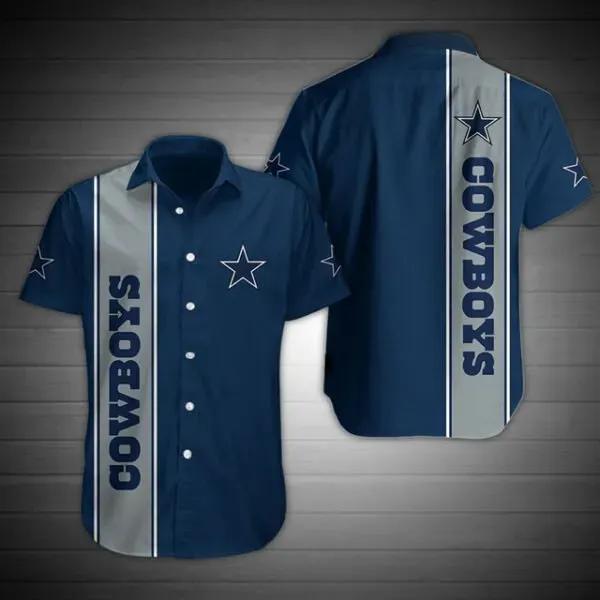 Dallas Cowboys Hawaiian Shirt Star Blue, NFL Hawaiian Shirt Moonbestprint