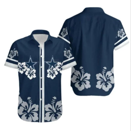 Dallas Cowboys Hibiscus Flower Hawaii Shirt Summer Collection, NFL Hawaiian Shirt Moonbestprint