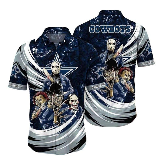 Dallas Cowboys Horror Characters Summer Hawaiian Shirt - Moonbestprint