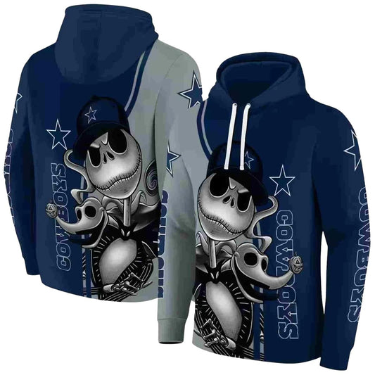 Dallas Cowboys Jack Skellington Blue AOP Hoodie - Moonbestprint