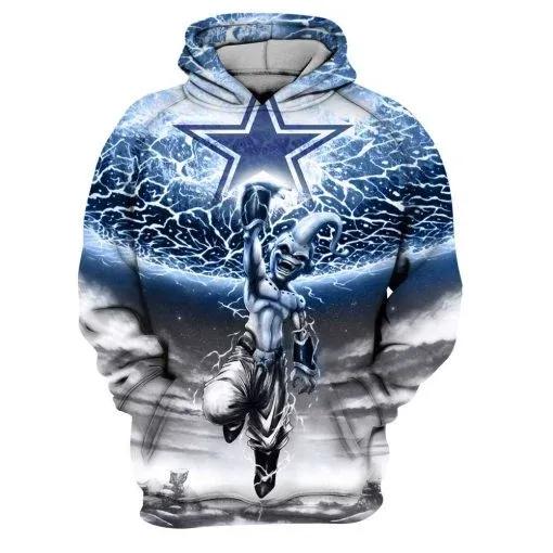 Dallas Cowboys Kid Buu Dragon Ball Z 3D Hoodie, NFL Hoodie Moonbestprint