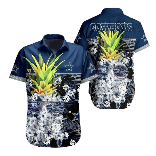 Dallas Cowboys Logo And Pineapple Tropical Pattern Hawaiian Shirt - Moonbestprint