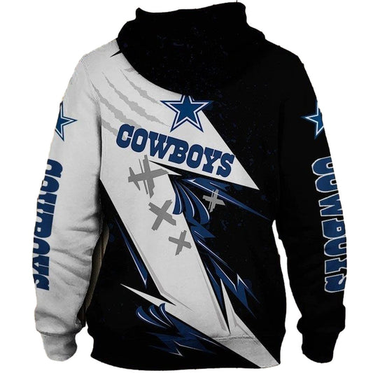 Dallas Cowboys Logo And Thunder Graphic Gift For Men AOP Hoodie - Moonbestprint