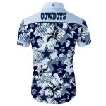 Dallas Cowboys Logo And Tropical Flower Summer Hawaiian Shirt - Moonbestprint