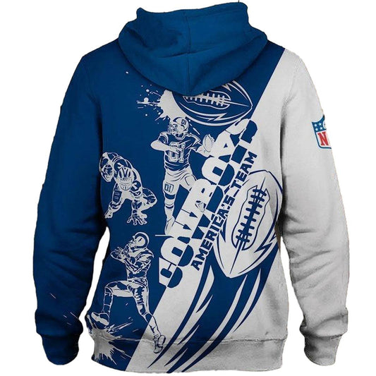 Dallas Cowboys Logo Cartoon Player Cute AOP Hoodie - Moonbestprint