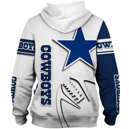 Dallas Cowboys Logo Graphic Balls AOP Hoodie - Moonbestprint