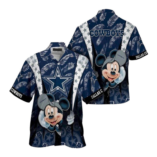 Dallas Cowboys Mickey Mouse Funny Hawaiian Shirt - Moonbestprint