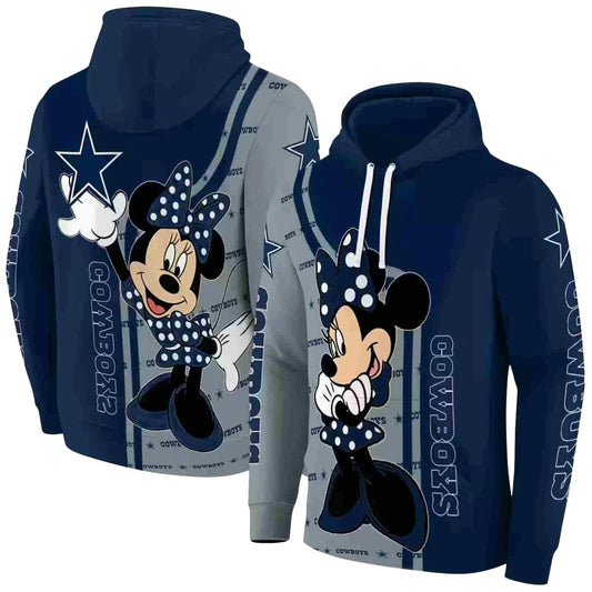 Dallas Cowboys Minnie Mouse Blue AOP Hoodie - Moonbestprint