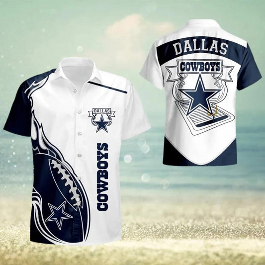 Dallas Cowboys NFL Fireball Summer Hawaiian Shirt, NFL Hawaiian Shirt Moonbestprint
