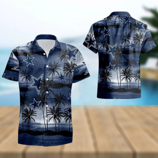 Dallas Cowboys NFL Island Navy Ocean Hawaiian Shirt, NFL Hawaiian Shirt Moonbestprint