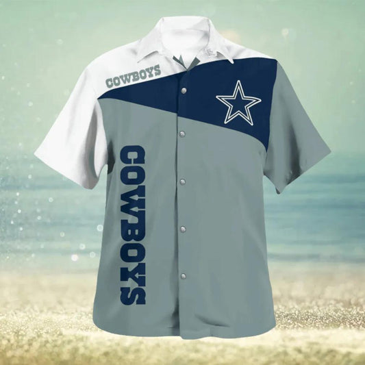 Dallas Cowboys NFL Logo Classic Hawaiian Shirt, NFL Hawaiian Shirt Moonbestprint