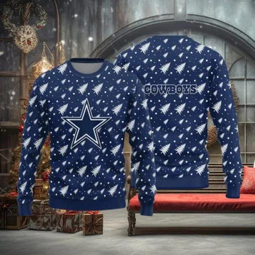 Dallas Cowboys NFL Ugly Christmas Sweater, NFL Chritsmas Sweater Moonbestprint