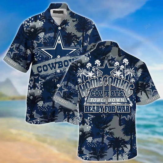 Dallas Cowboys Nfl Beach Shirt For Sports Best Fans This Summer Hawaiian Shirt, NFL Hawaiian Shirt Moonbestprint